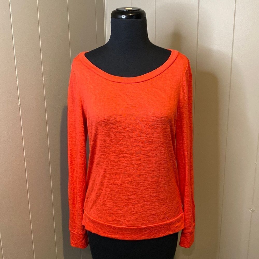 Victoria’s Secret Extra Small long Sleeve Stretch Red Sweater Wide Neck